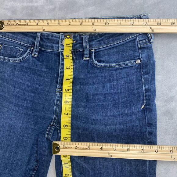 Pilcro and the Letterpress Jeans Womens 26 Blue Stet Split Ankle Stretch - Picture 3 of 7